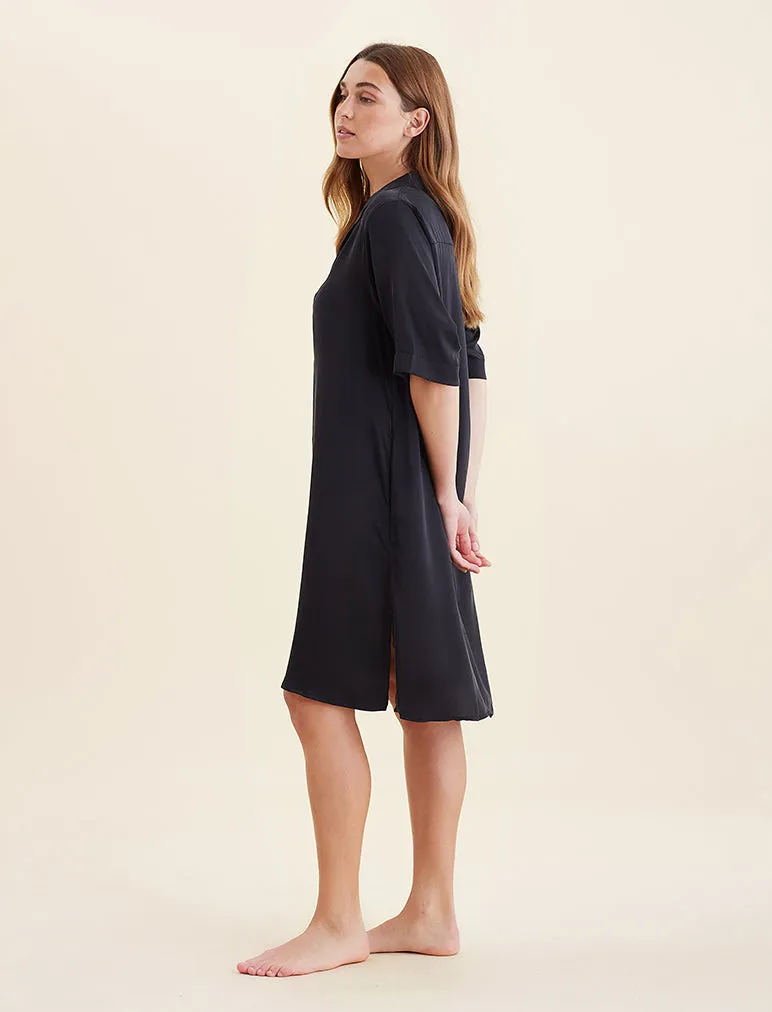 Audrey Washable Silk Short Sleeve Nightshirt