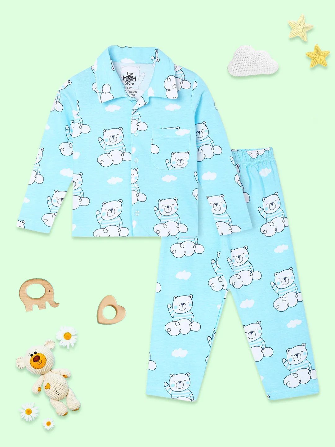 Baby and Kids Pajama Nightsuit Set - Hello Bear