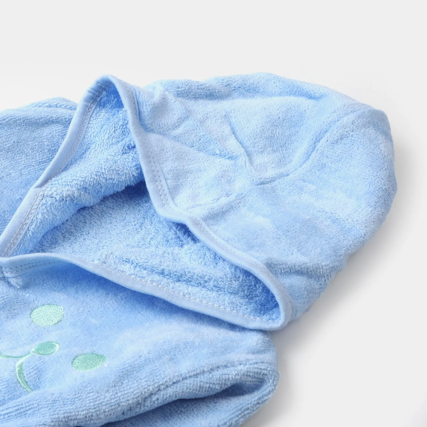 Baby Cotton Hooded Bath Gown - Blue