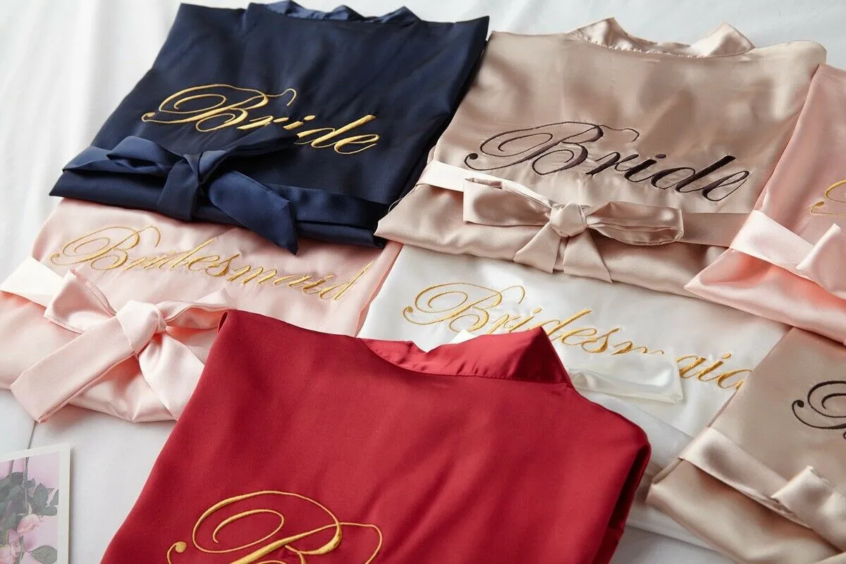 Bridesmaid & Bride Satin Robes