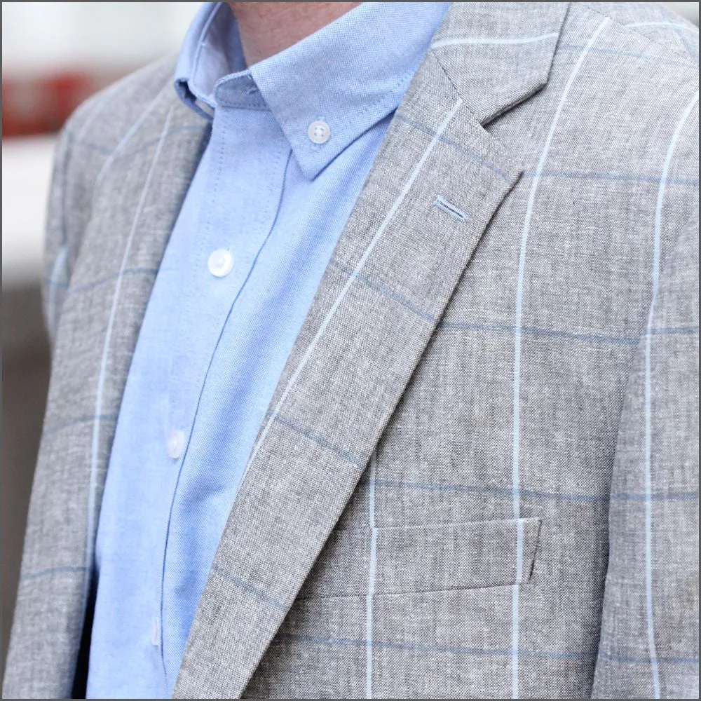 Calais Silver Grey Linen Cruise Jacket-