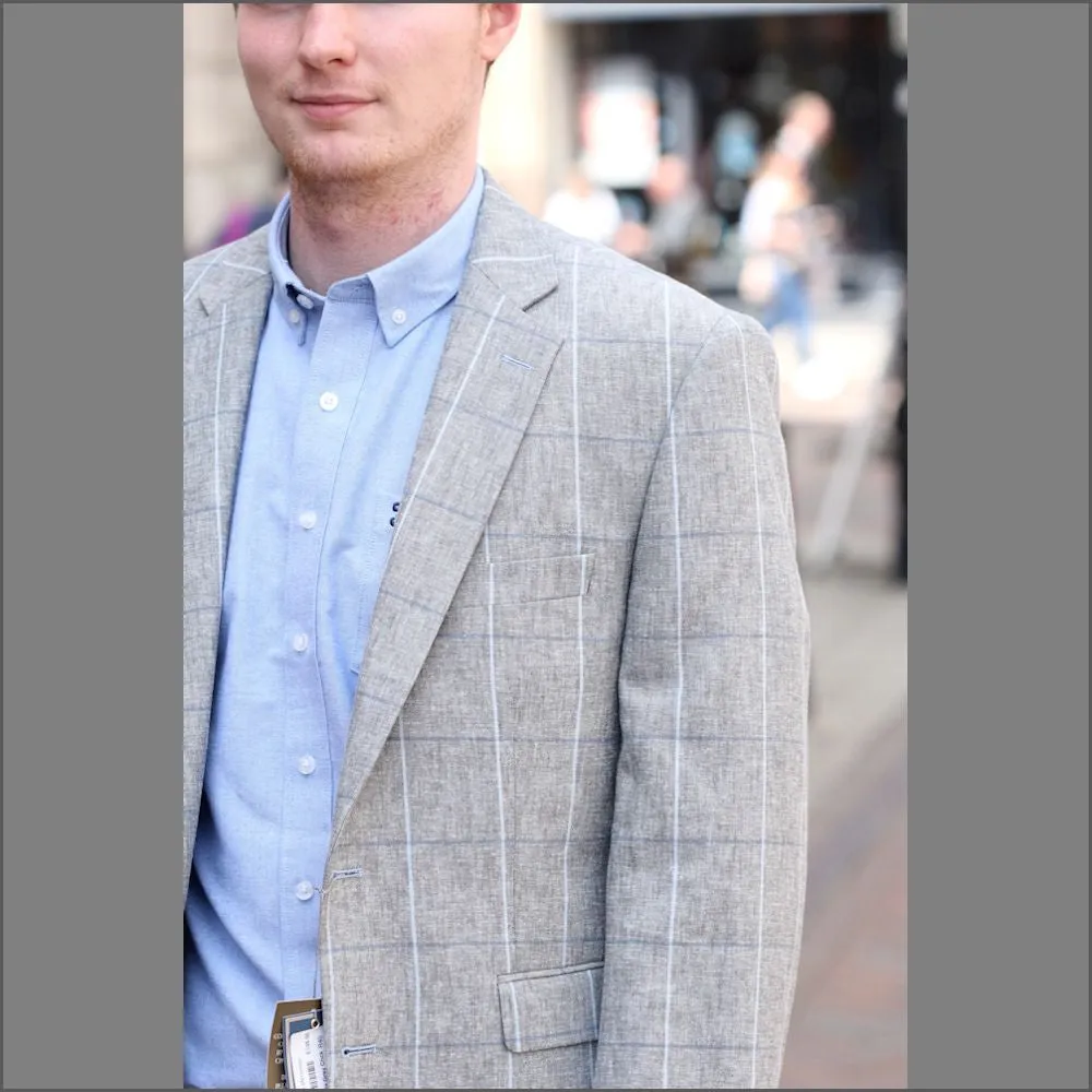 Calais Silver Grey Linen Cruise Jacket-