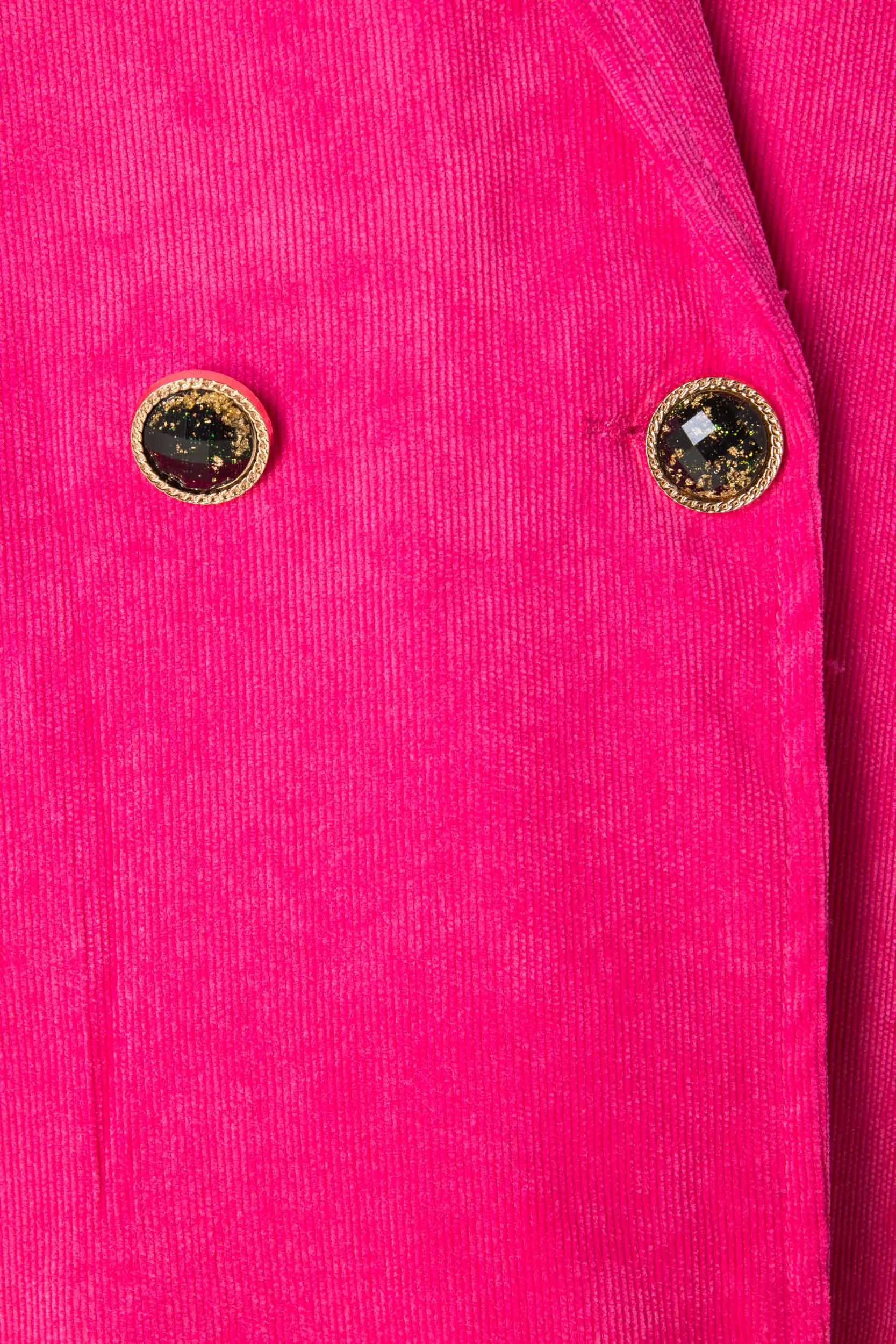 Daisy Street Relaxed Tailored Blazer in Pink Cord