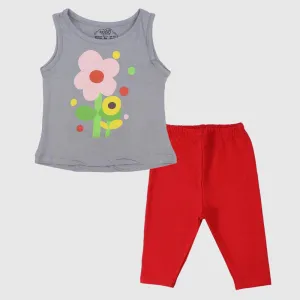 Flowers Sleeveless Pajama