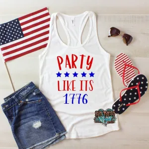 Fourth Of July tank | Party Like It 1776 | Vacation tank | 'Merica tank | Summer tank | USA | Patriotic tank | Drinkin tank | Red white blue