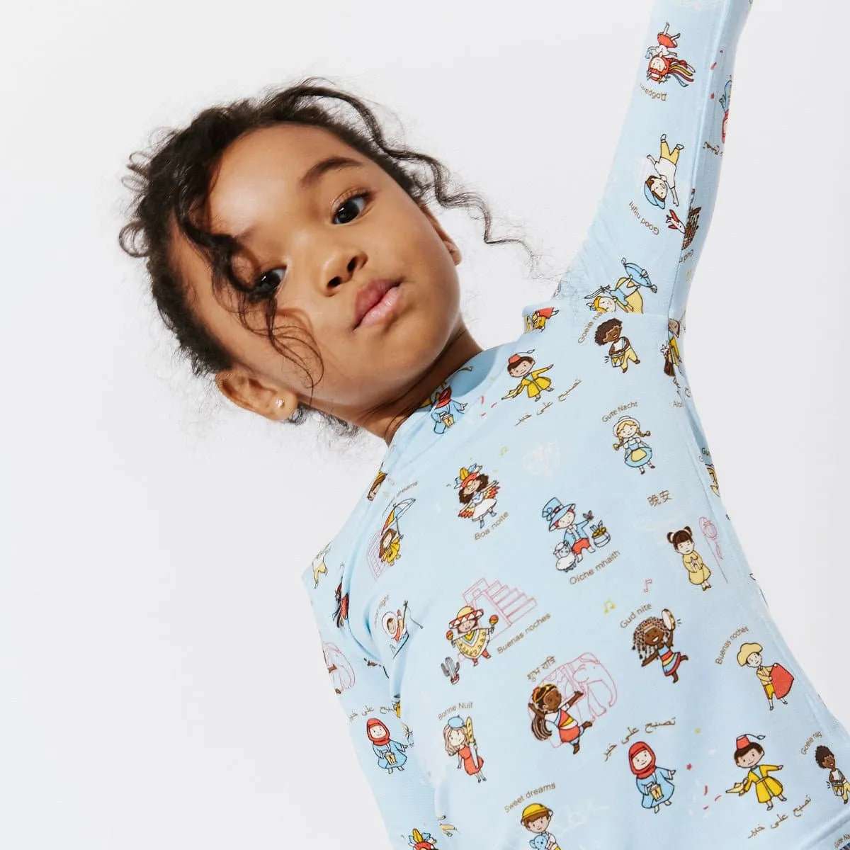 Goodnight World Bamboo Kids Pajamas