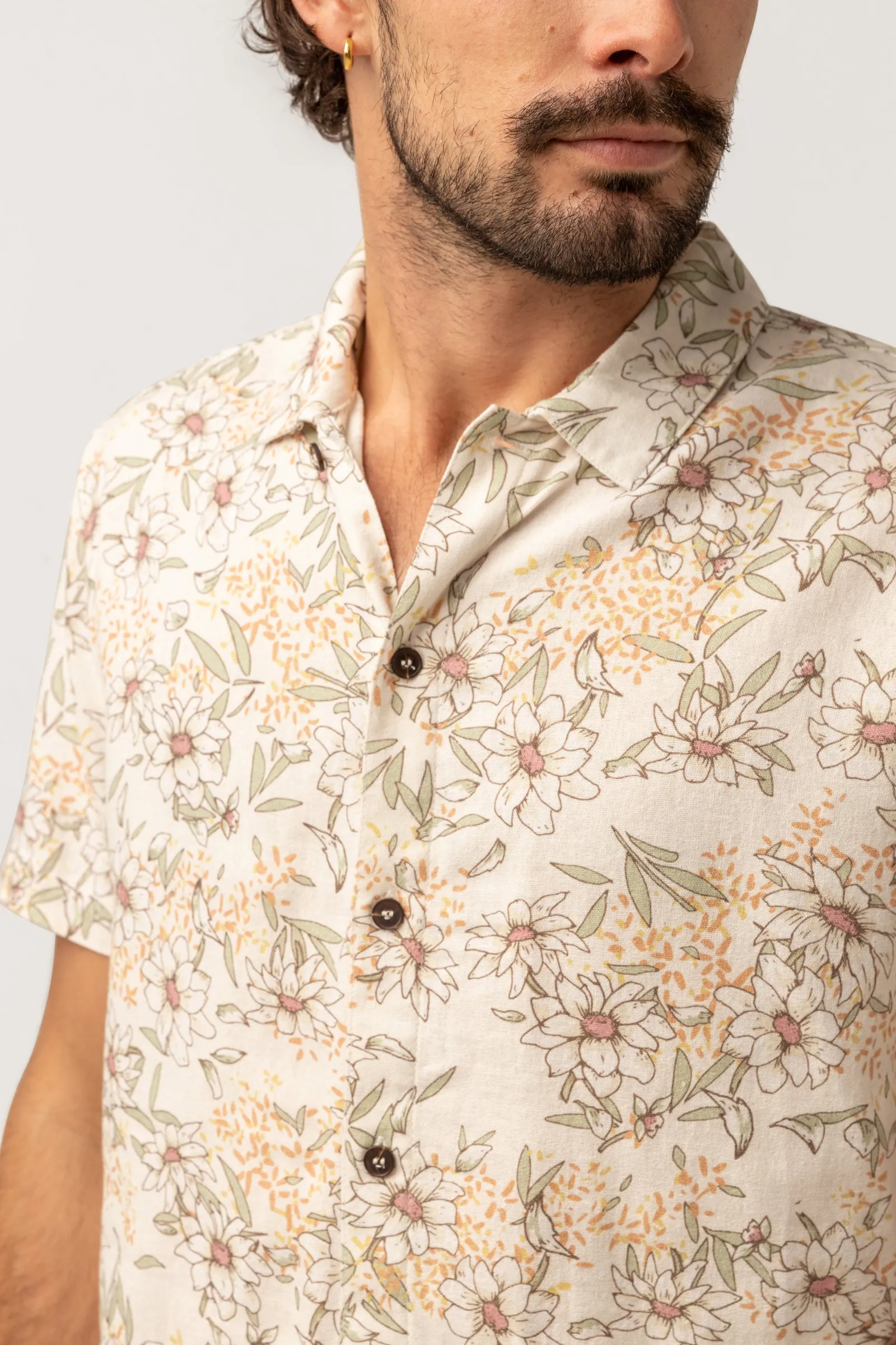 Malia Linen Ss Shirt Natural