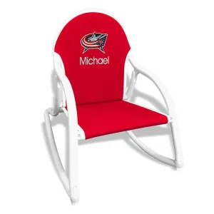 Personalized Columbus Blue Jackets Rocking Chair