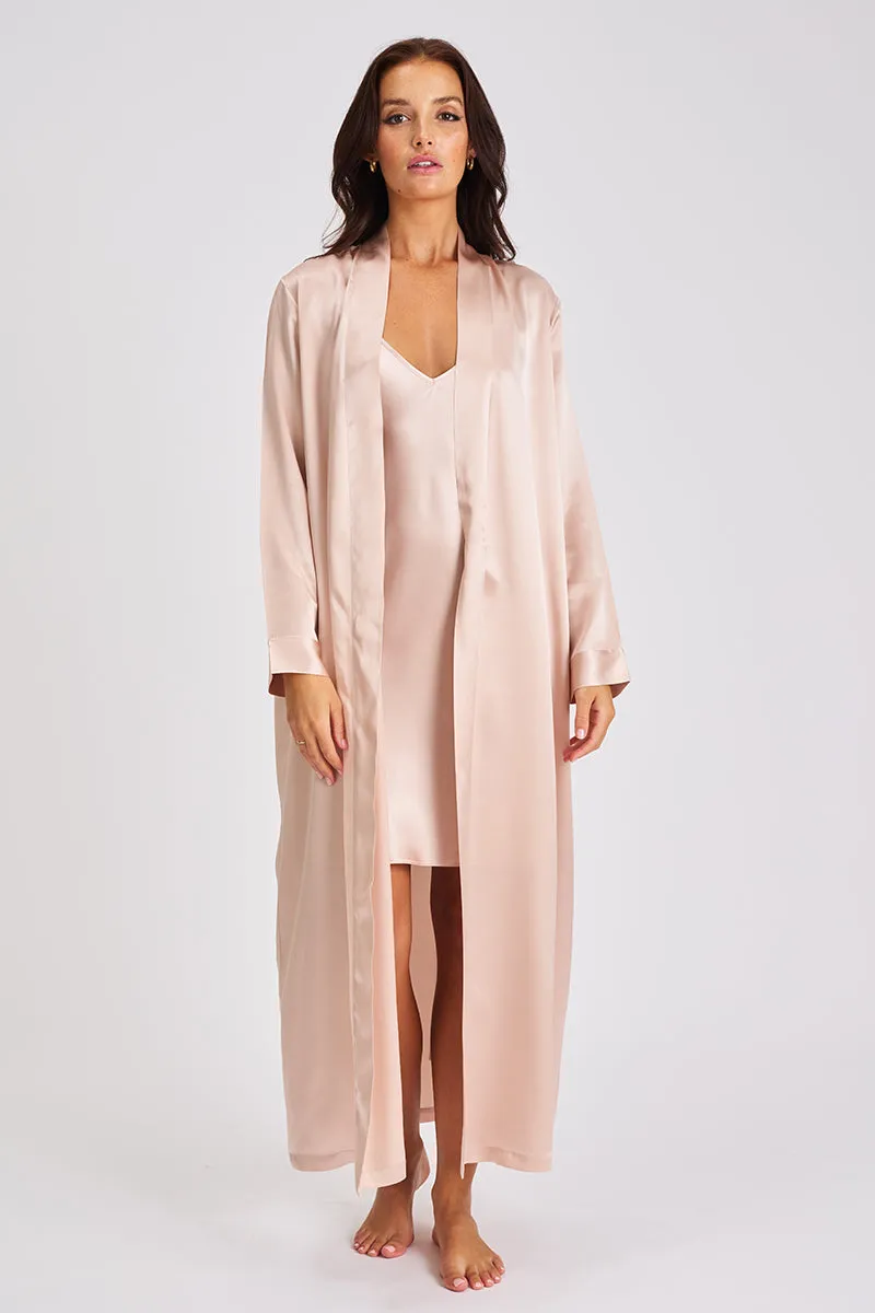 Silk Robe - Dusk Pink