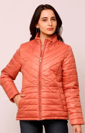 Spykar Women Orange Solid Front Open Jacket