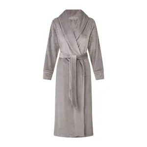 VELOUR LONG ROBE | SMOKE