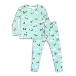 Vintage Airplanes Bamboo Kids Pajamas