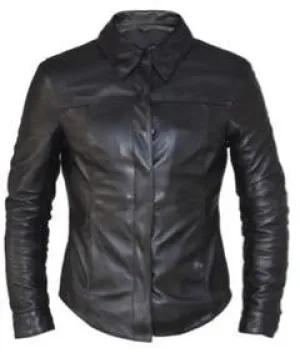 Women's Leather Shirt Great Lightweight Jacket for Riding